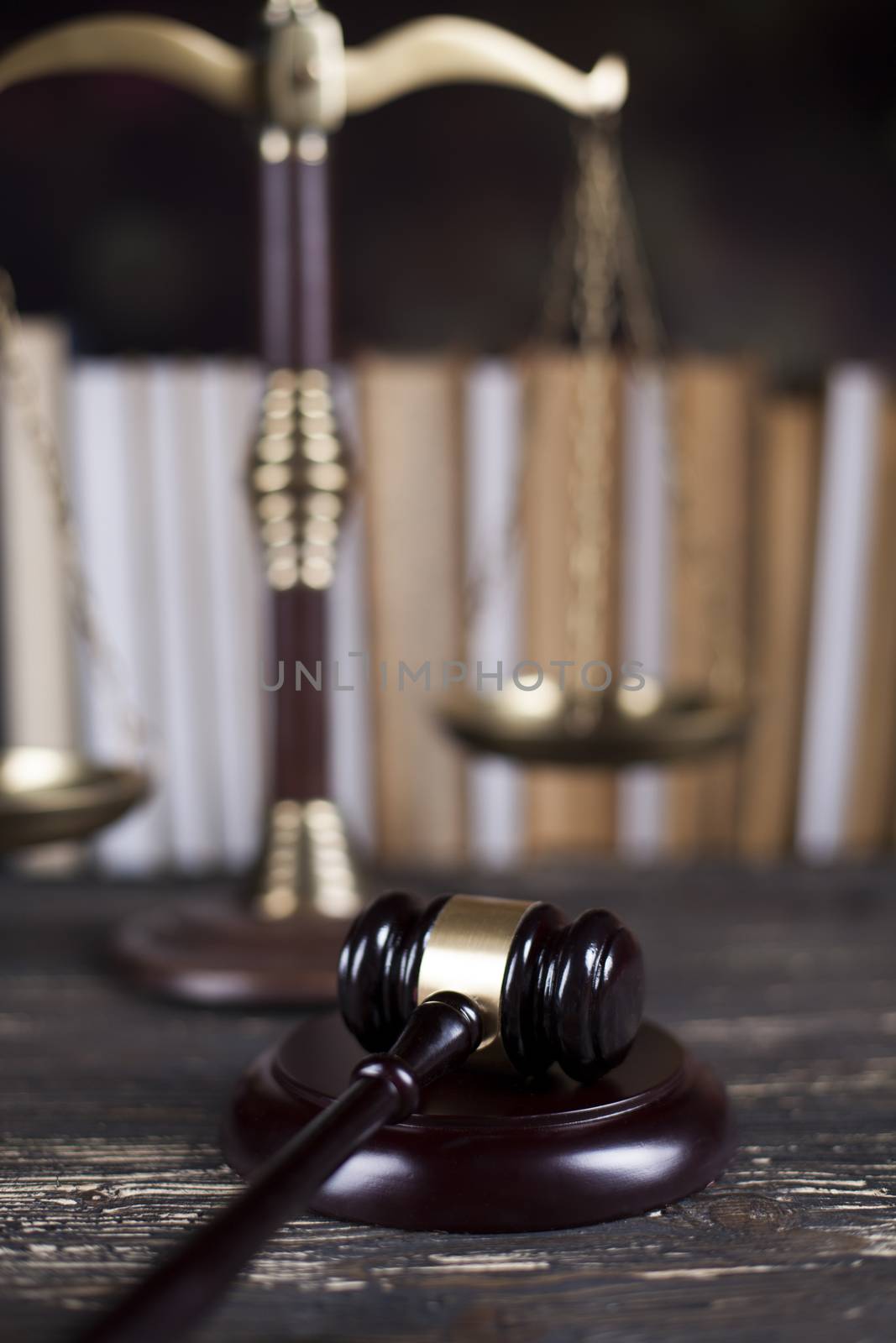 Law and justice concept, wooden gavel