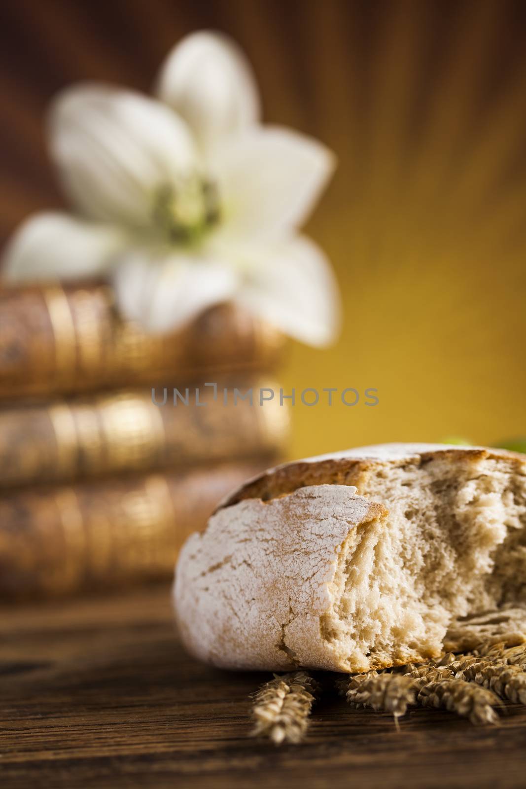 Holy Communion Bread, Wine for christianity religion by JanPietruszka