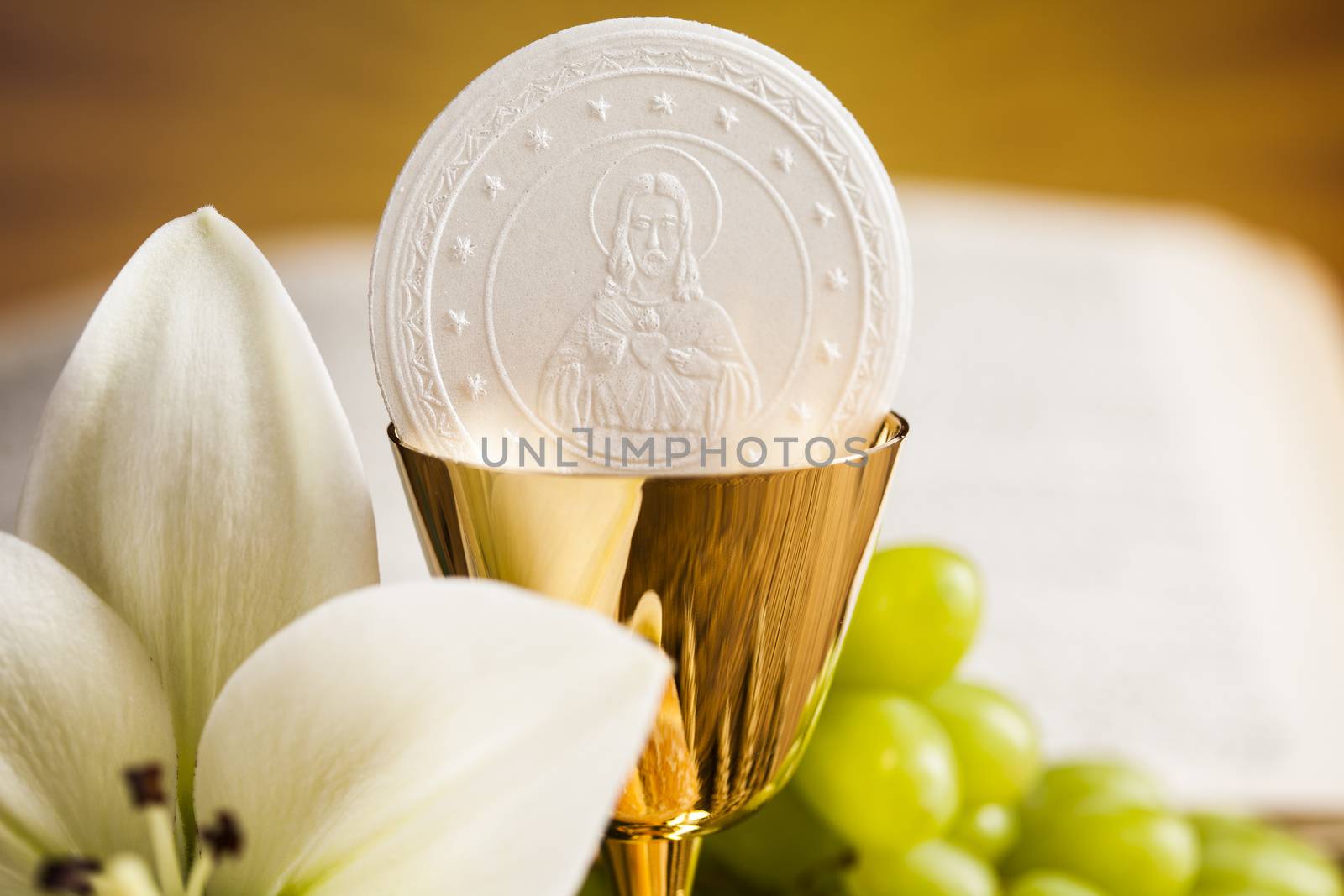 Eucharist, sacrament of communion background  by JanPietruszka