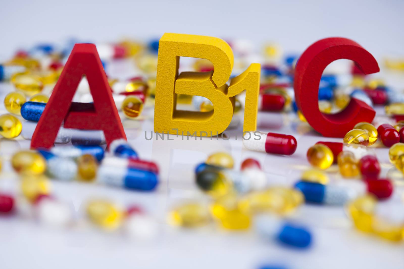 Vitamin, Medicine and healthy, Close up of capsules by JanPietruszka