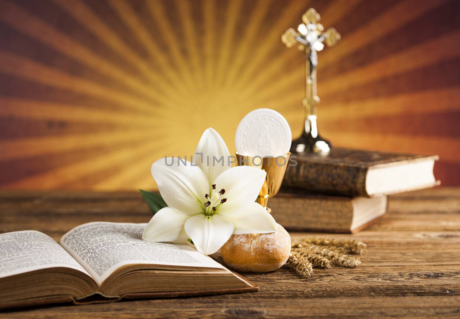 Eucharist, sacrament of communion background