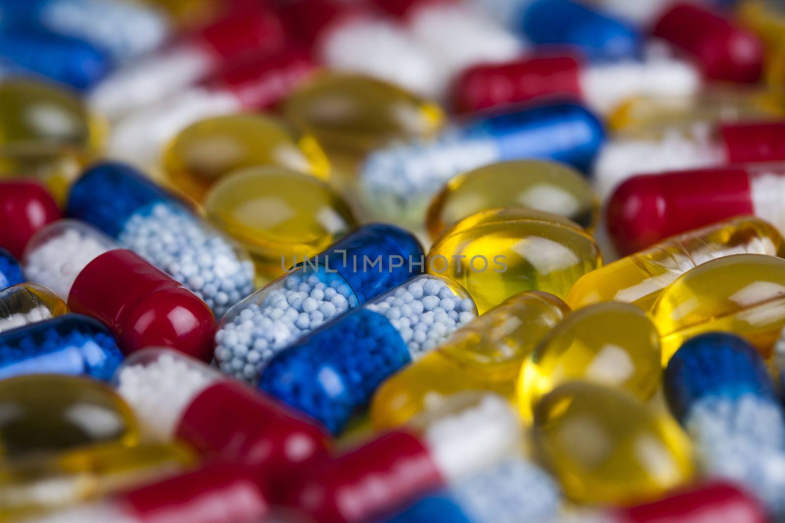 Medicine and healthy, Close up of capsules by JanPietruszka