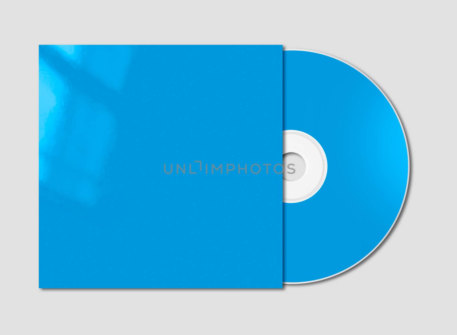Blue CD - DVD mockup template isolated on Grey by daboost