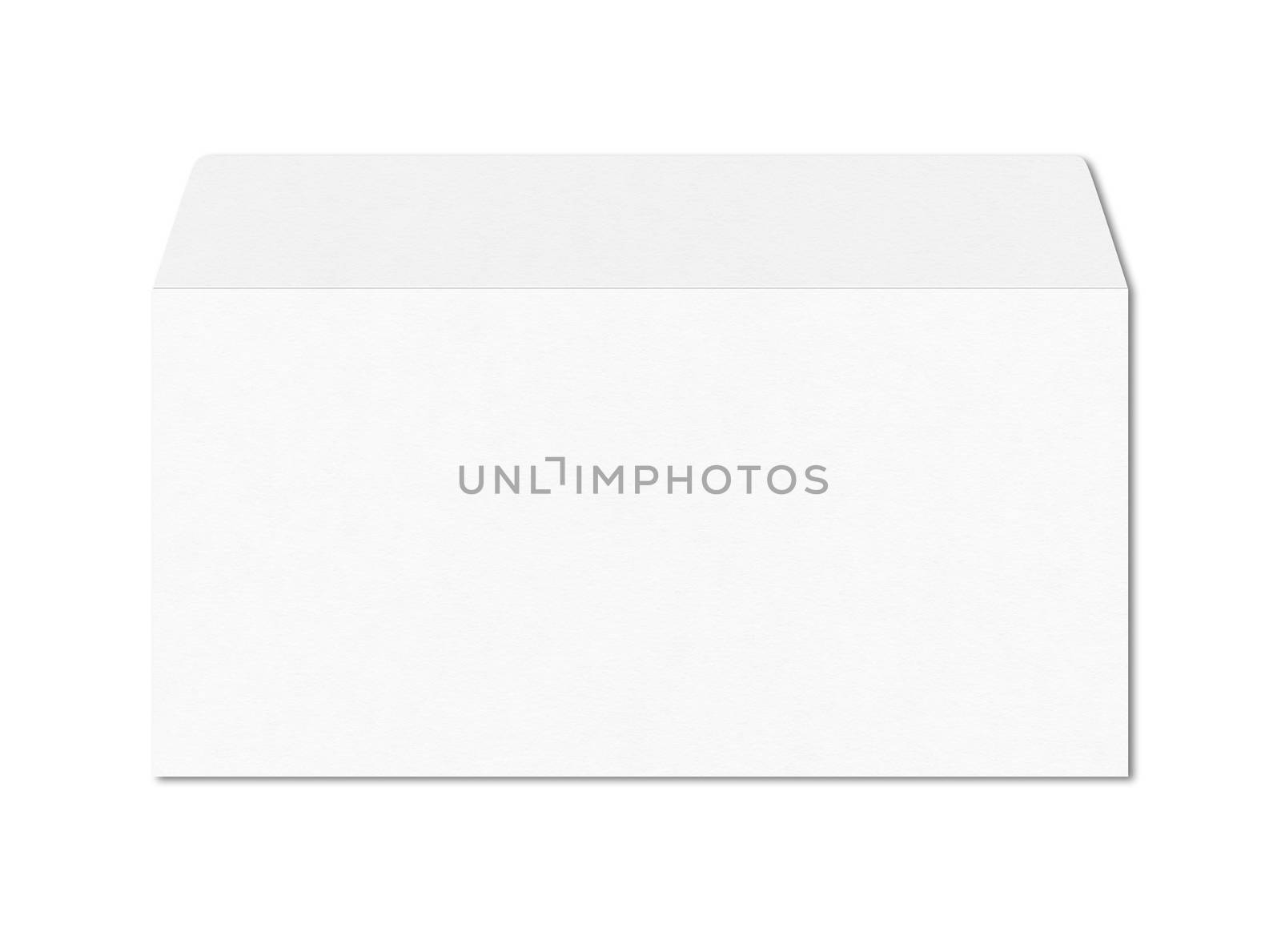 Blank enveloppe mockup template isolated on white background