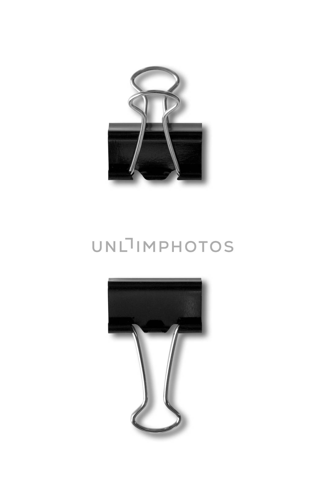 Bulldog clips isolated on white background by daboost