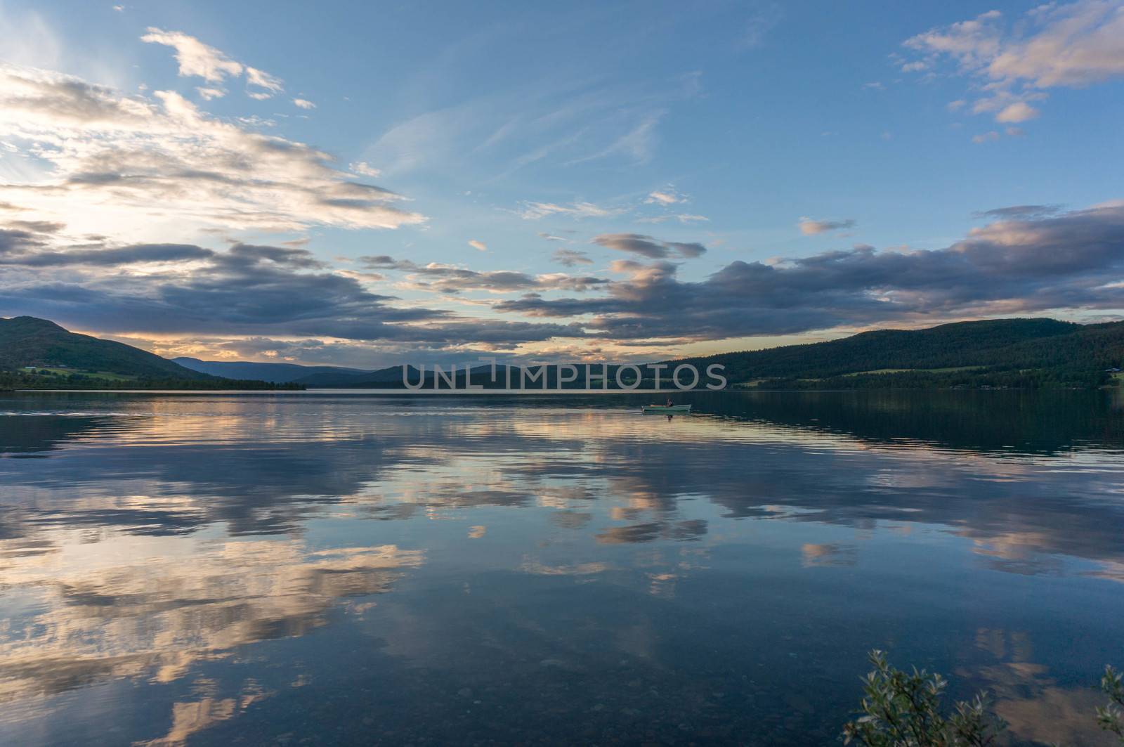 Romantic lake landscape in europe by javax