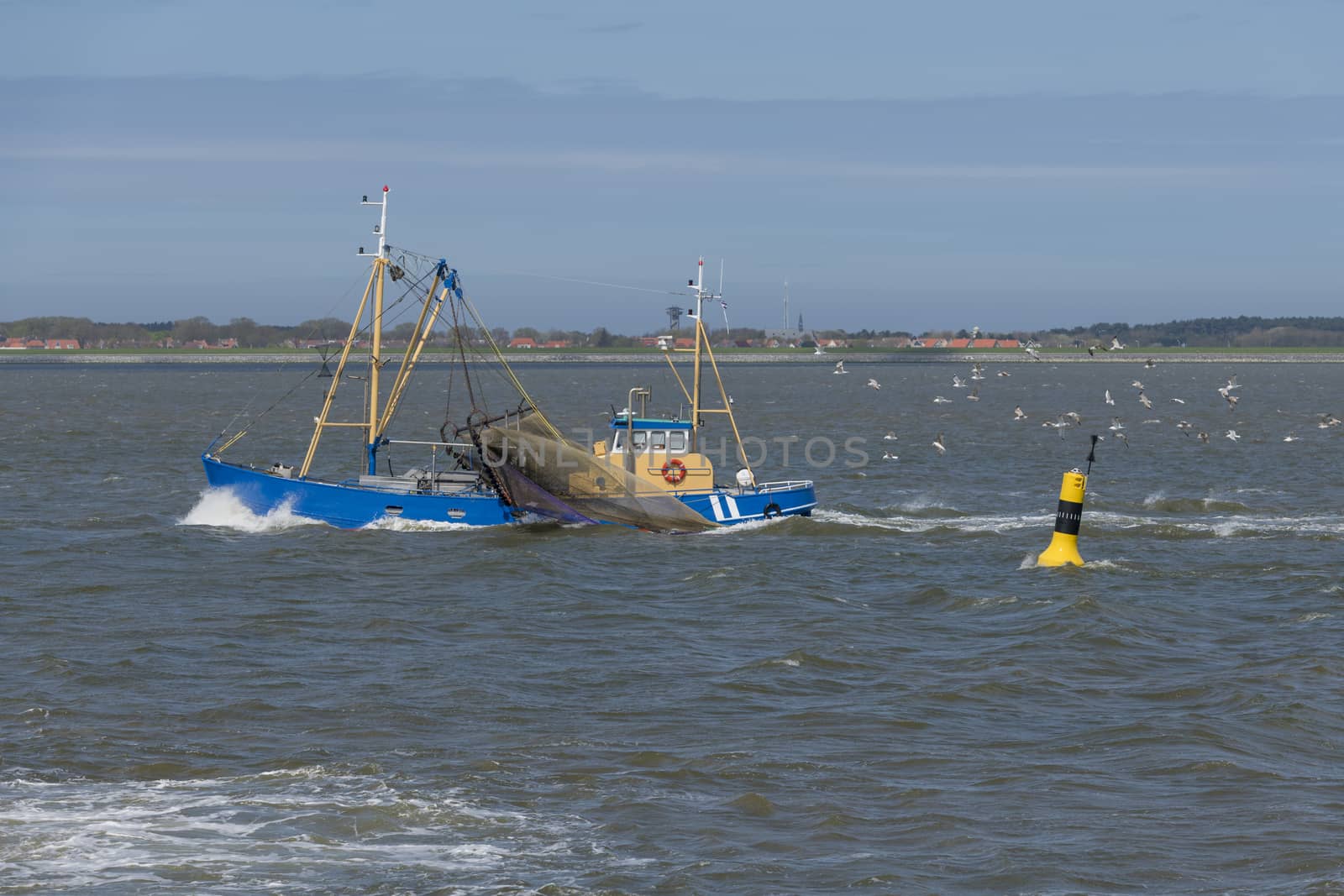 Fishing boat on the Wadden Sea near the island Ameland
 by Tofotografie