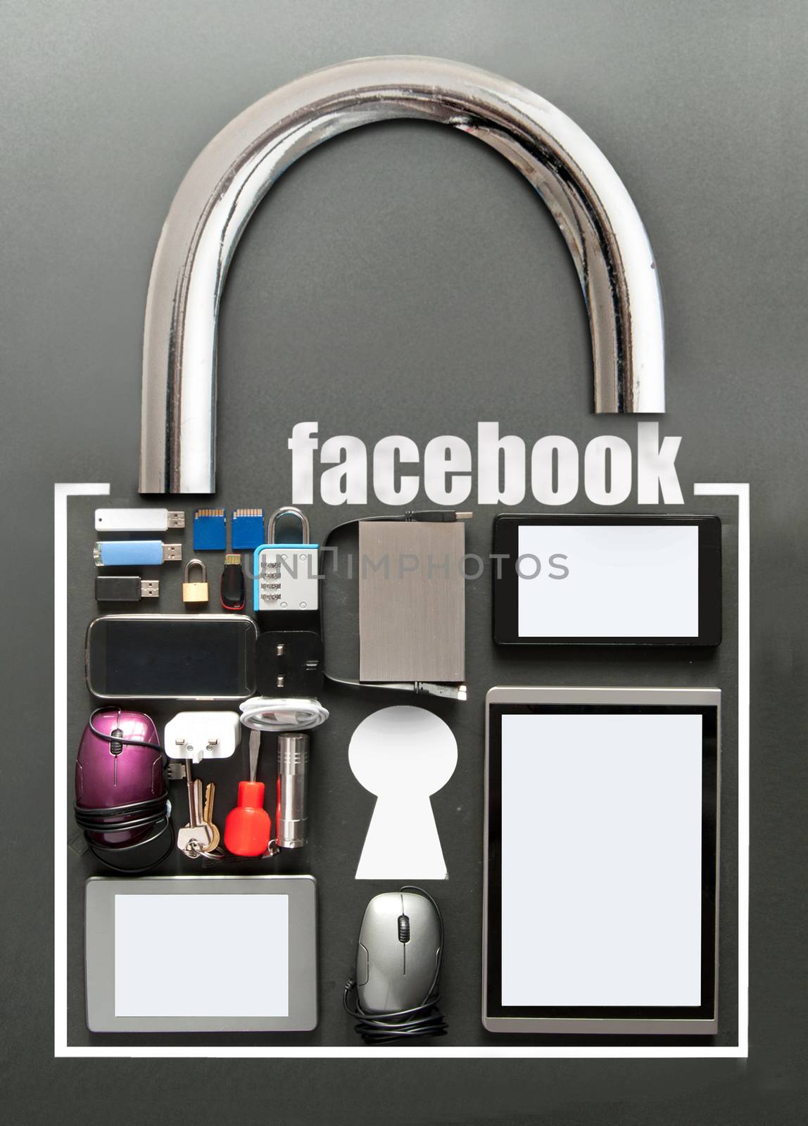 Facebook privacy concept by unikpix