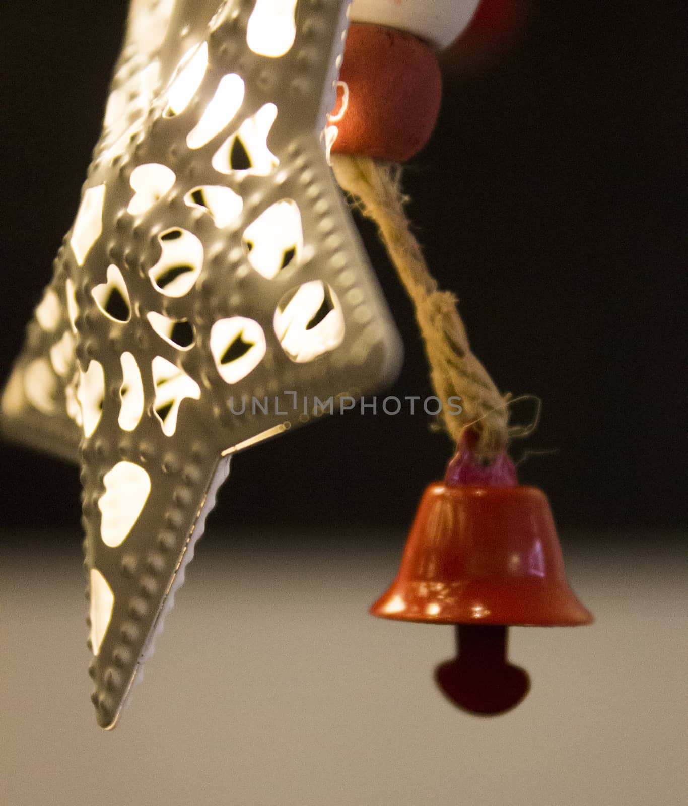 Christmas decorations with star and lights by lovecomunication