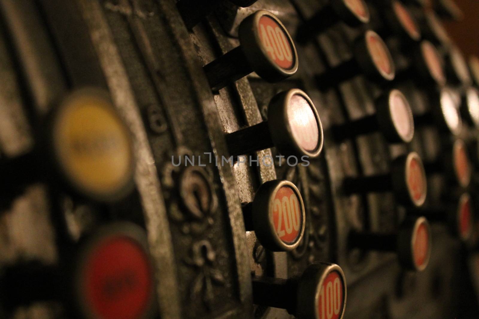 Antique metal cash register