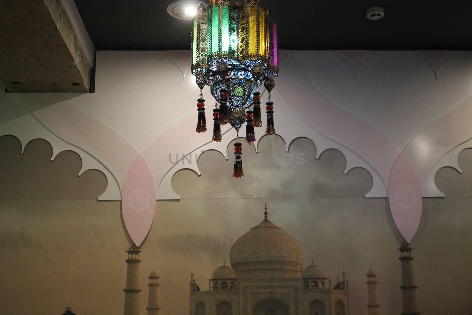 Typical Indian lamp with colored glasses by lovecomunication