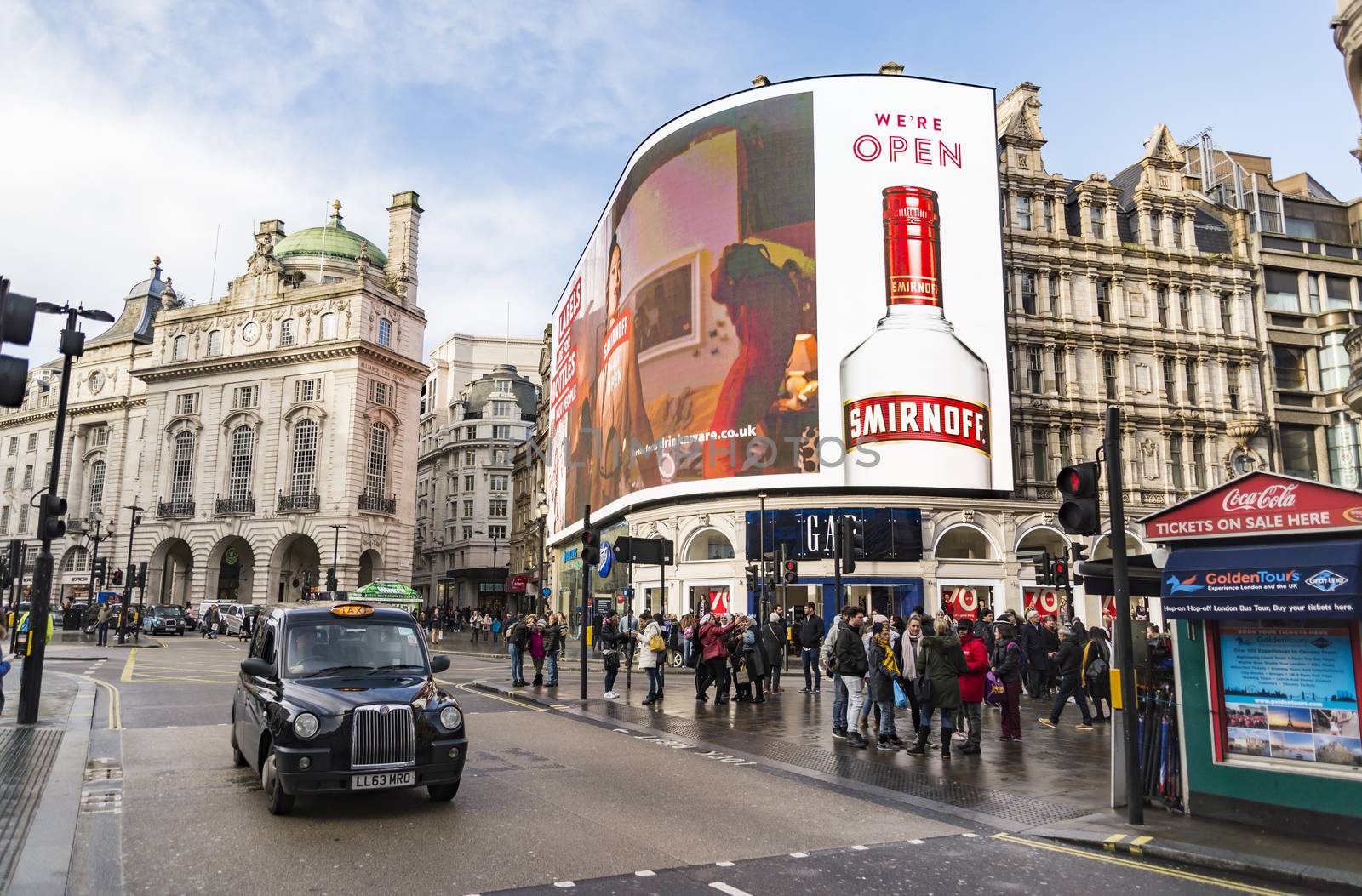 View of Piccadilly Circus in London, UK by edella