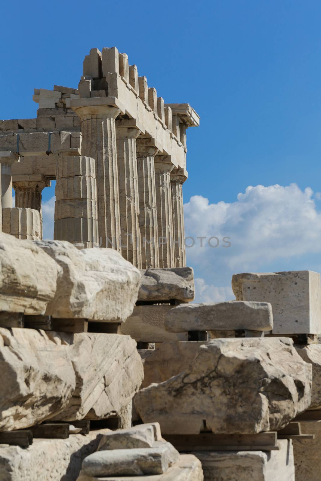 The Parthenon at the Acropolis in Athens, Greece