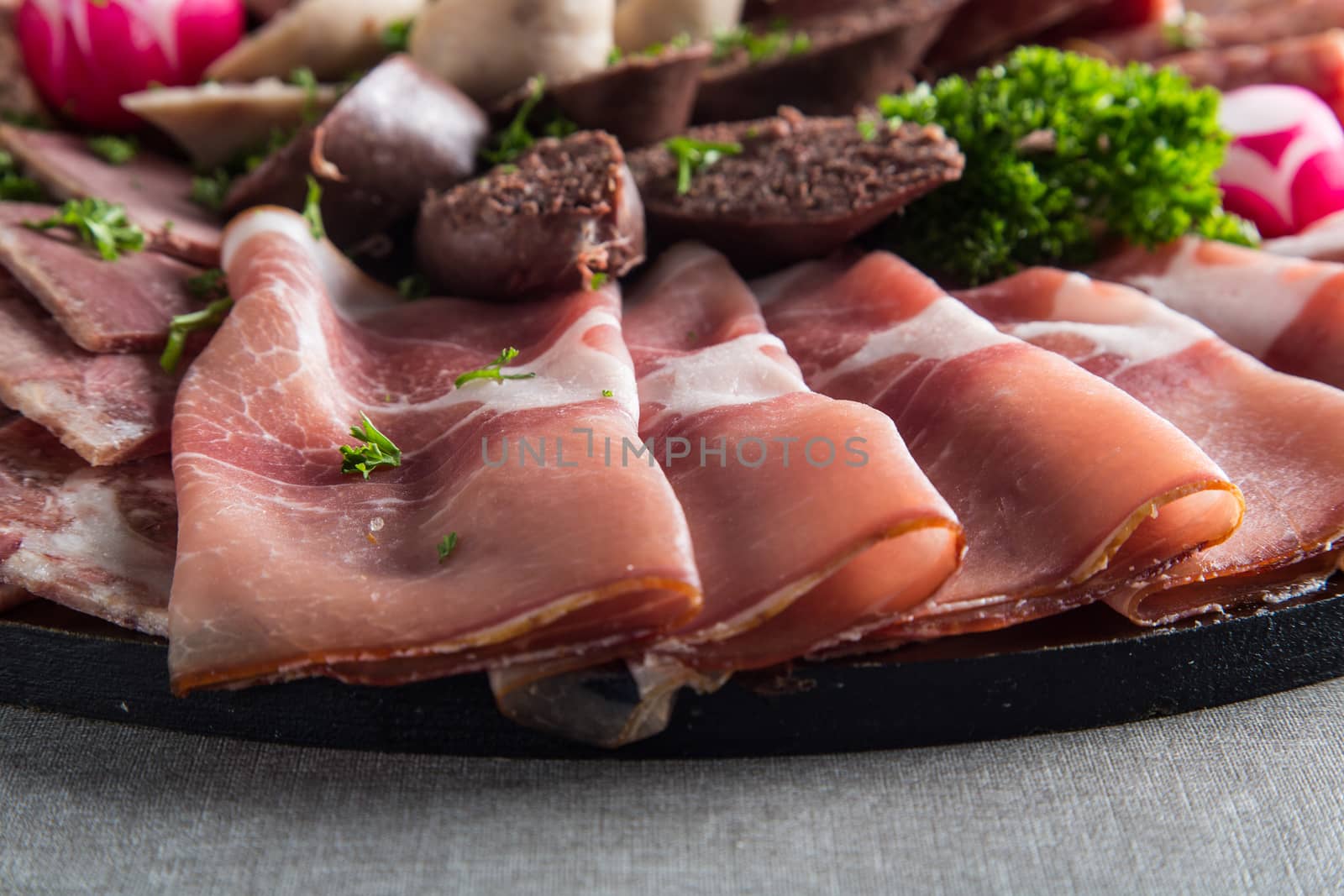Meat Delicatessen Plate by Kartouchken