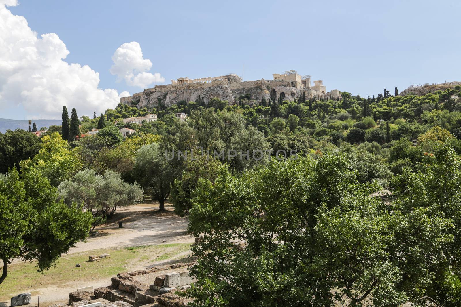 View on the Acropolis in Athens, Greece