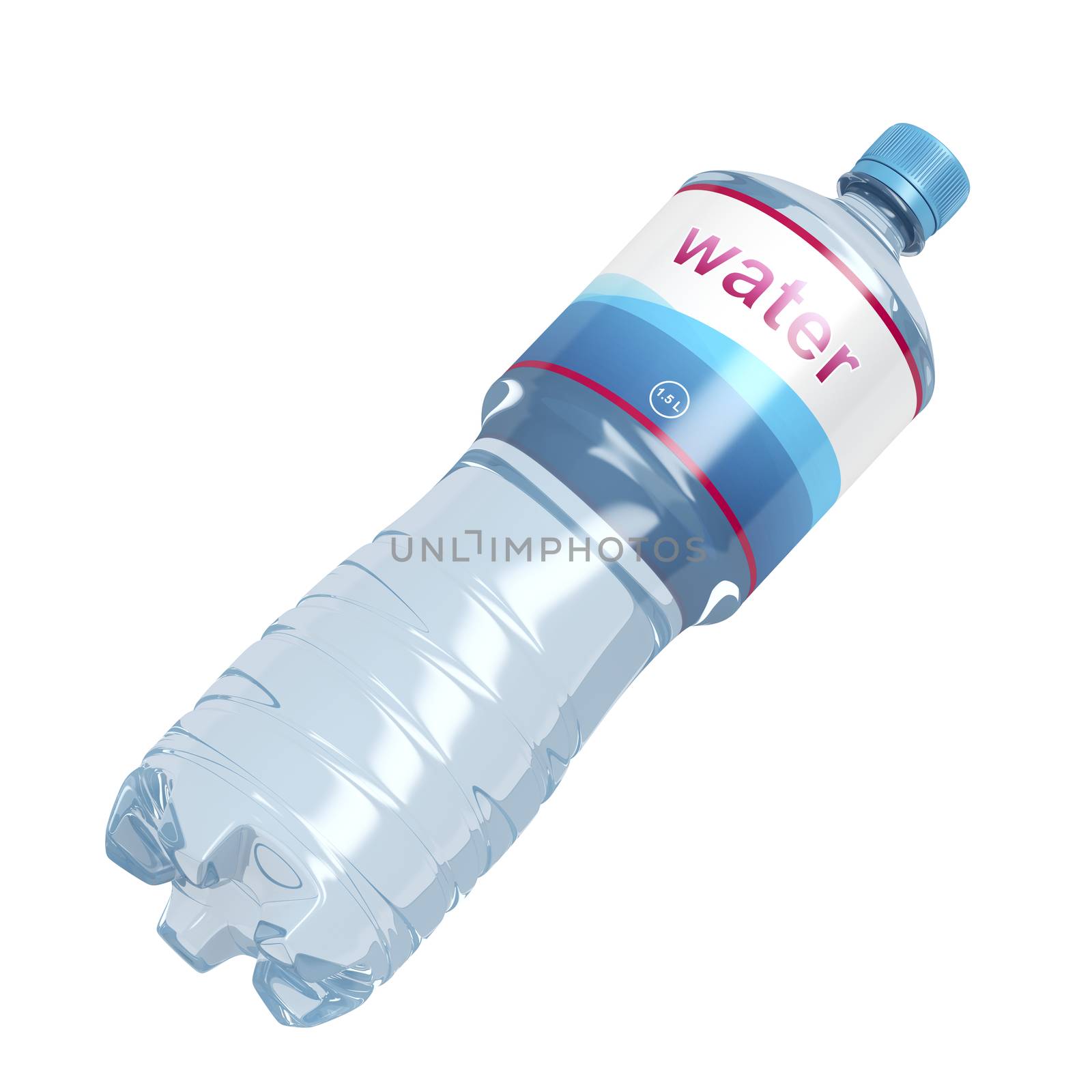 Water bottle on white by magraphics