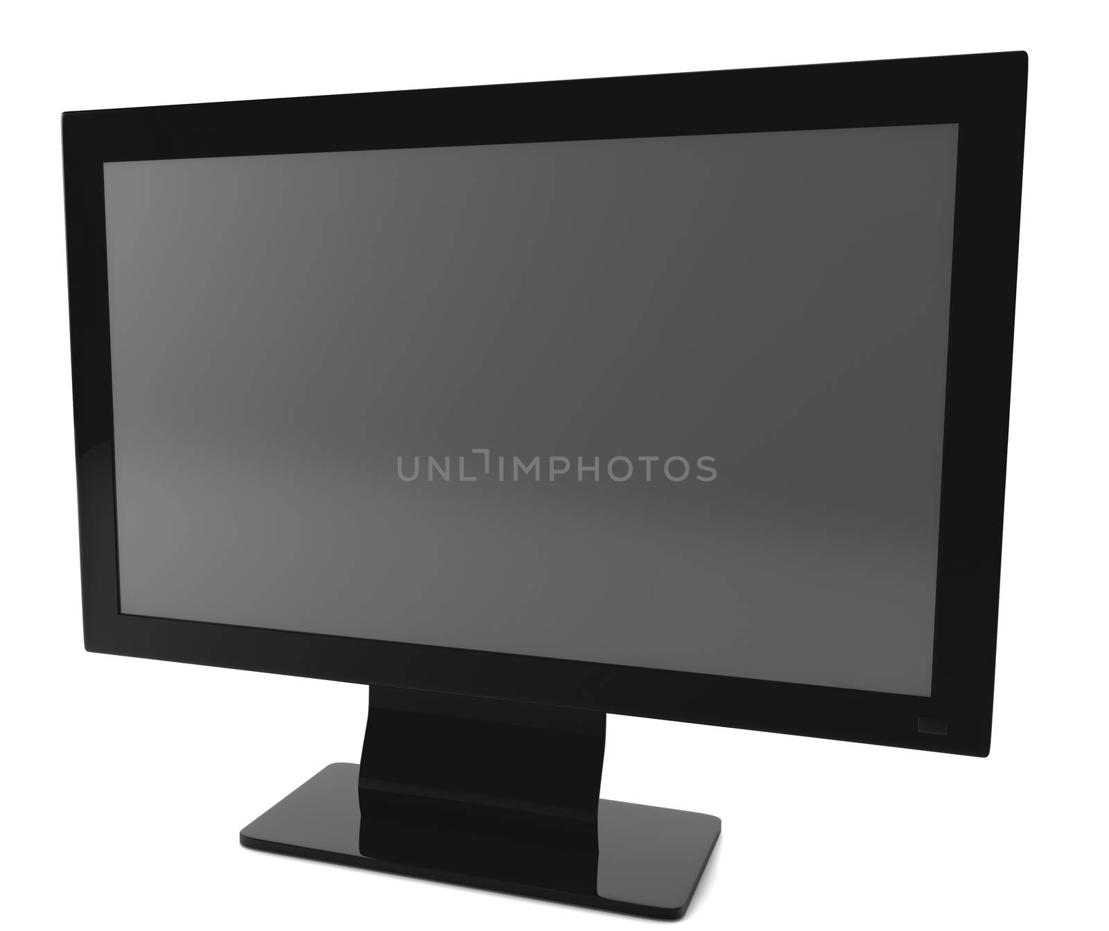 TV set isolated on white. 3D render concept
