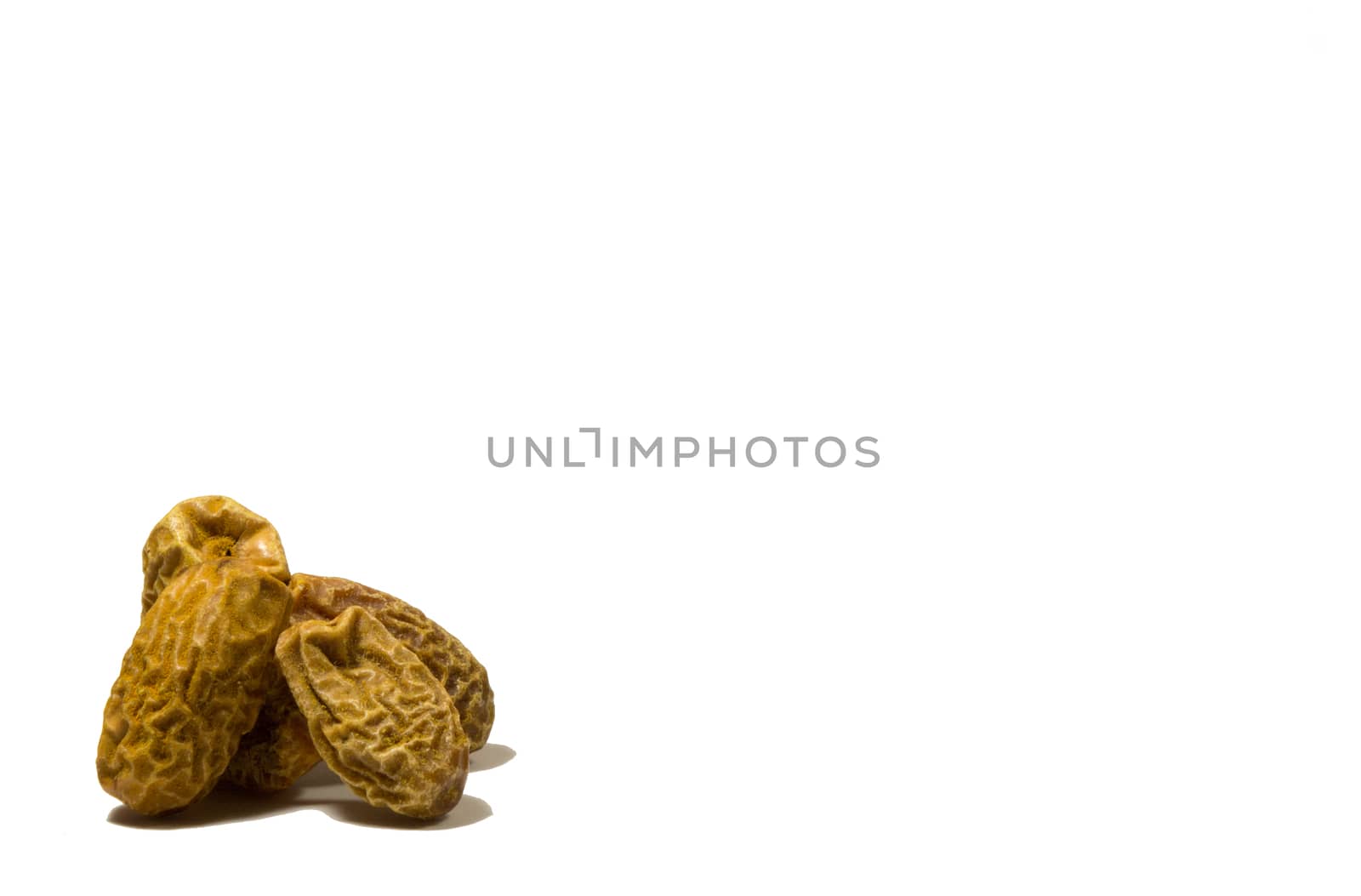 Dry Dates isolated on white background.