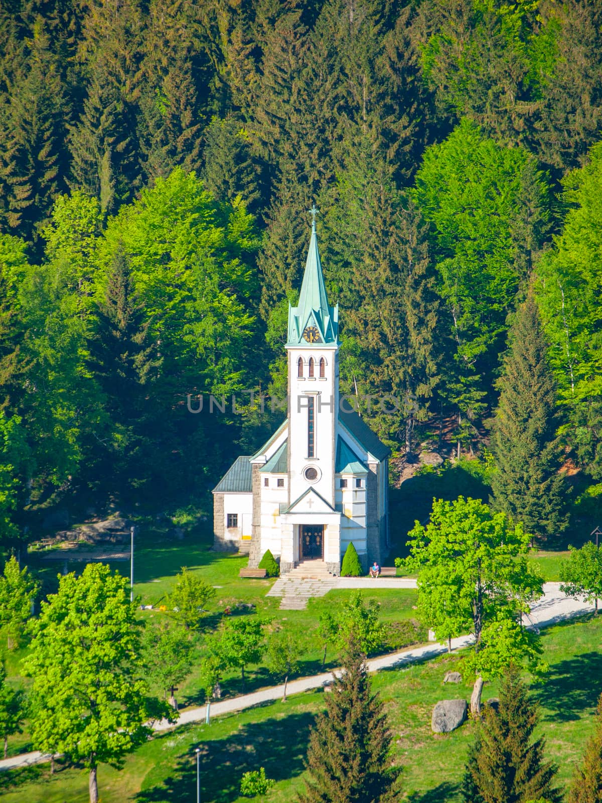 Church of St. Anthony of Padua in Bedrichov, Czech Republic by pyty