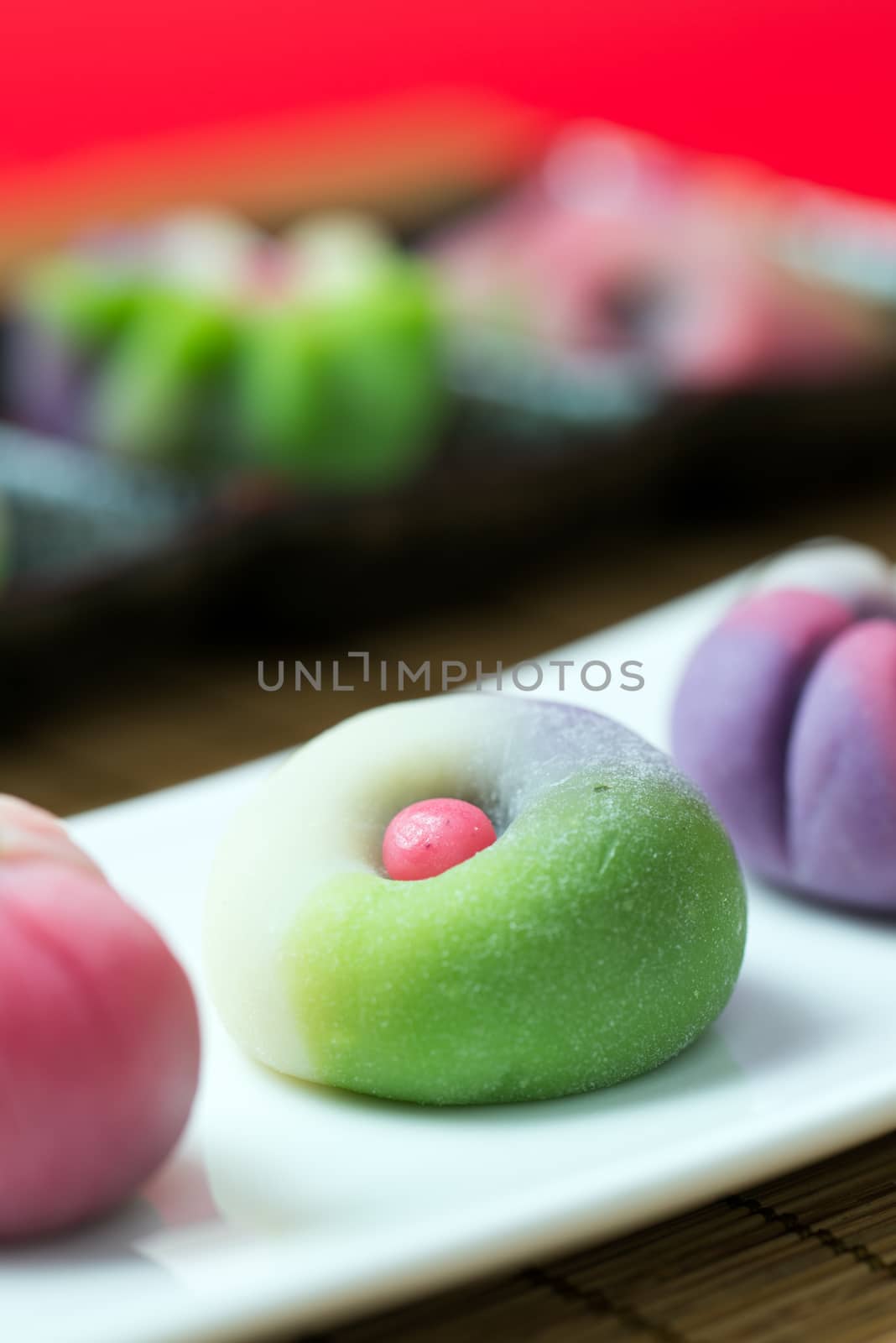 Japanese traditional confectionery wagashi by Kenishirotie