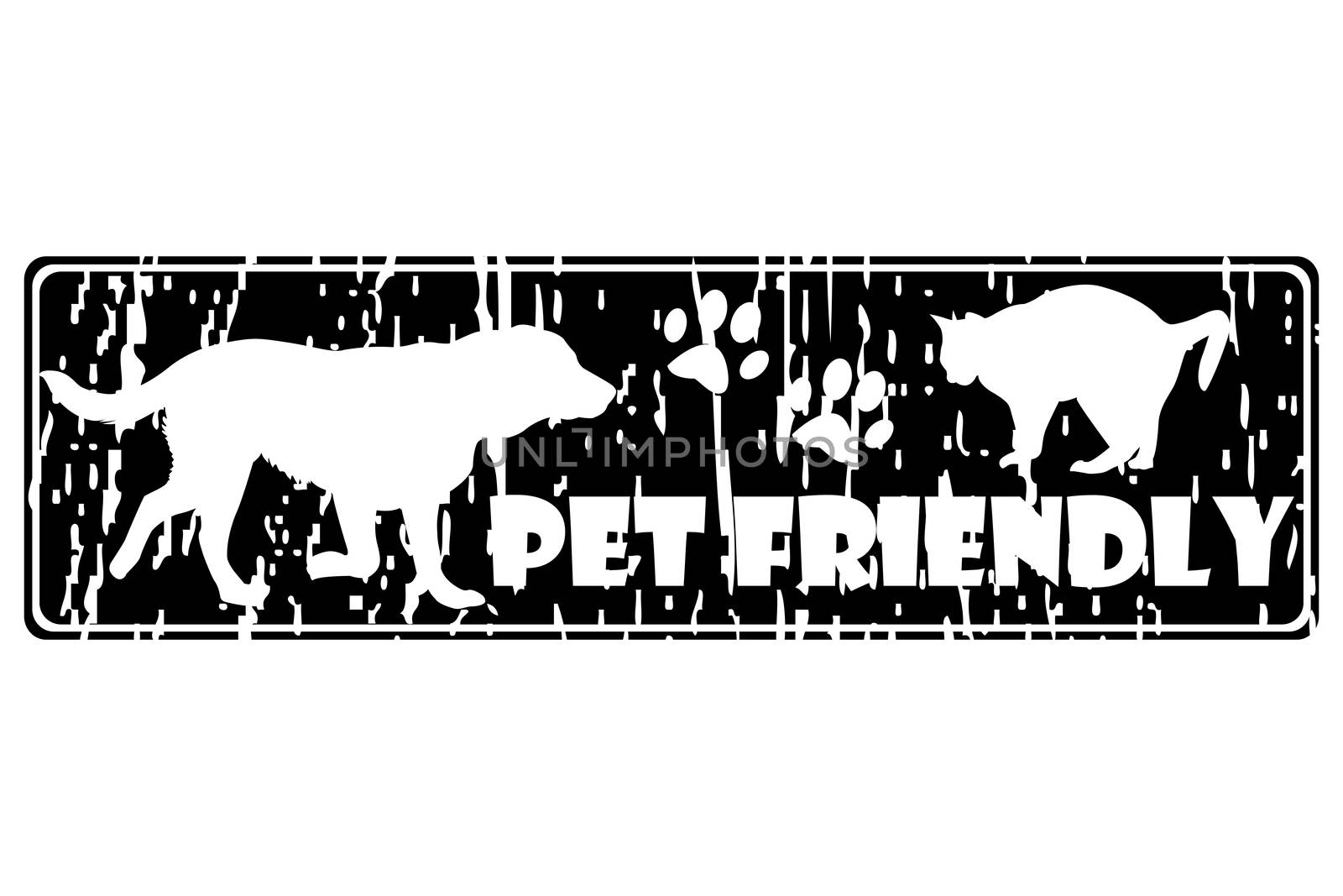 PET FRIEDLY rubber stamp