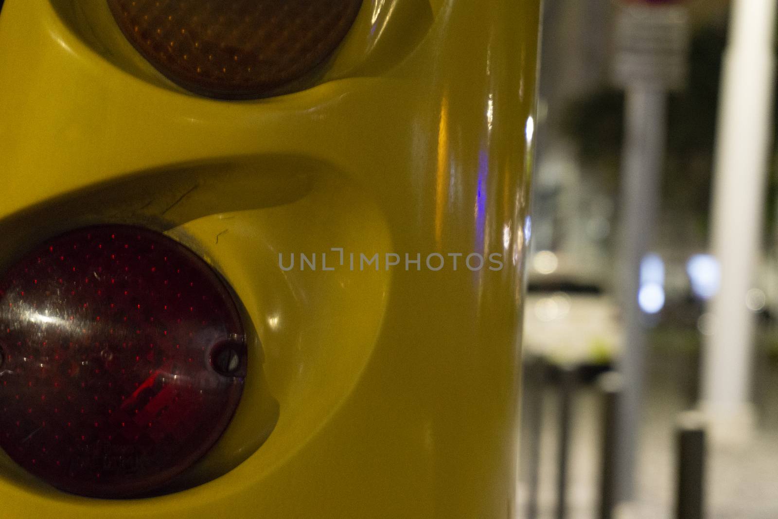 retro detail of a bus stopped in traffic queue in lisbon