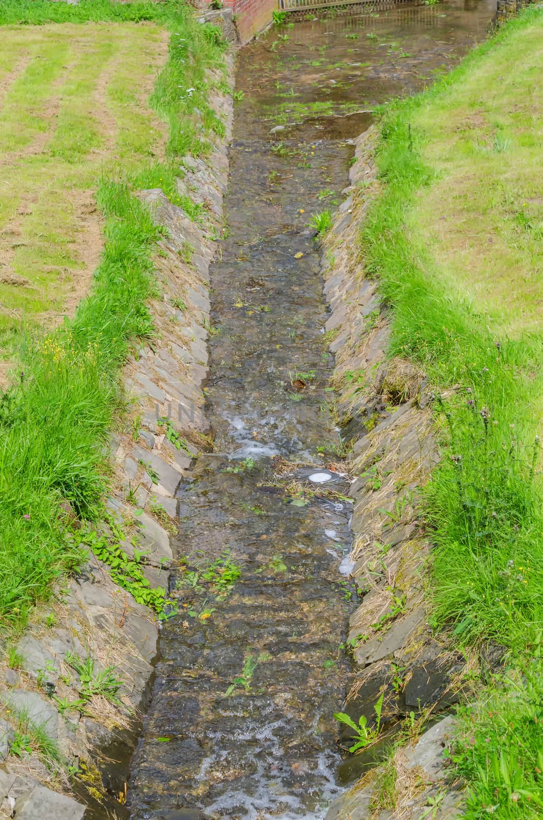 Small river to the water drive of a water mill.