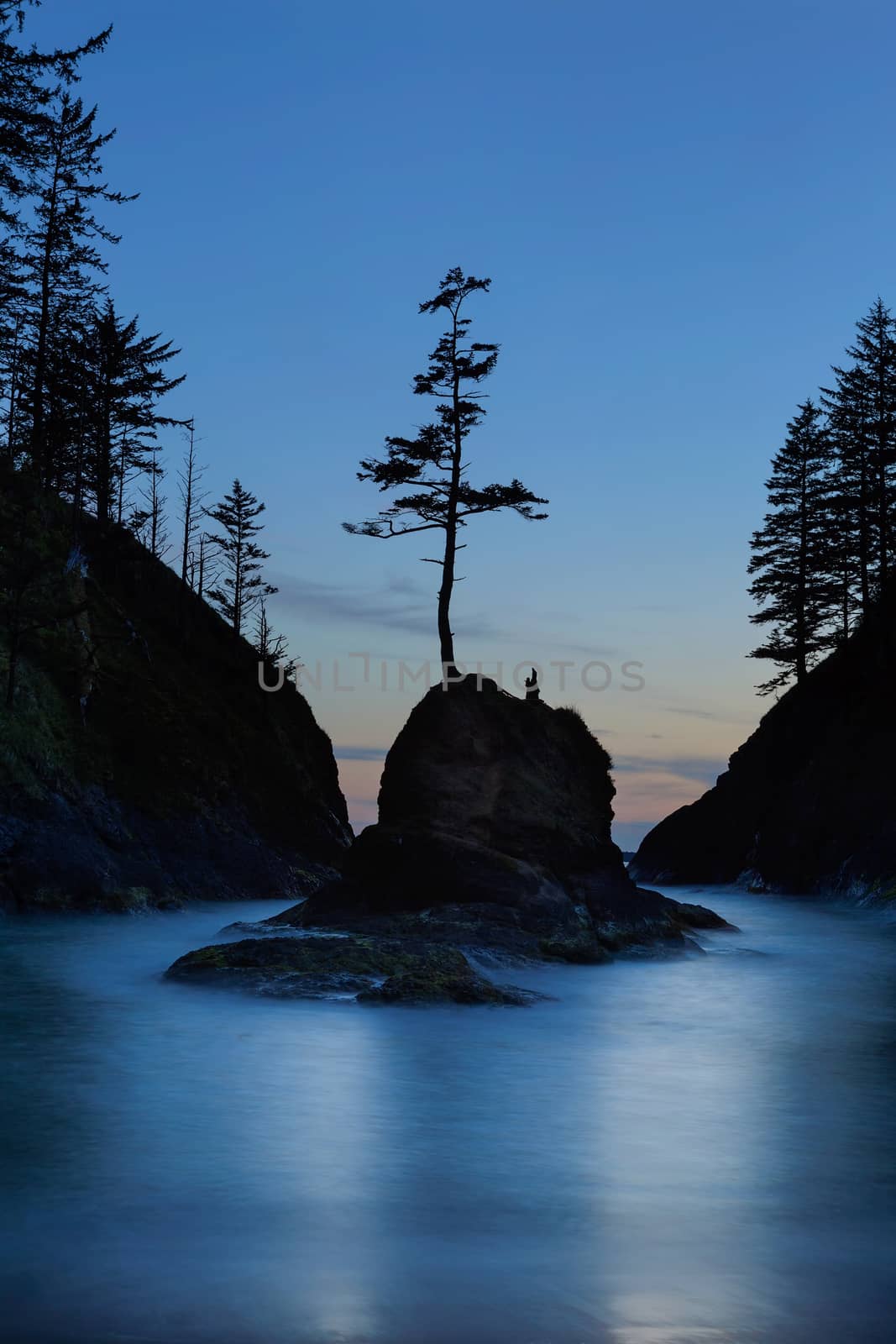 Deadman's Cove at Cape Disappointment at Twilight by Davidgn