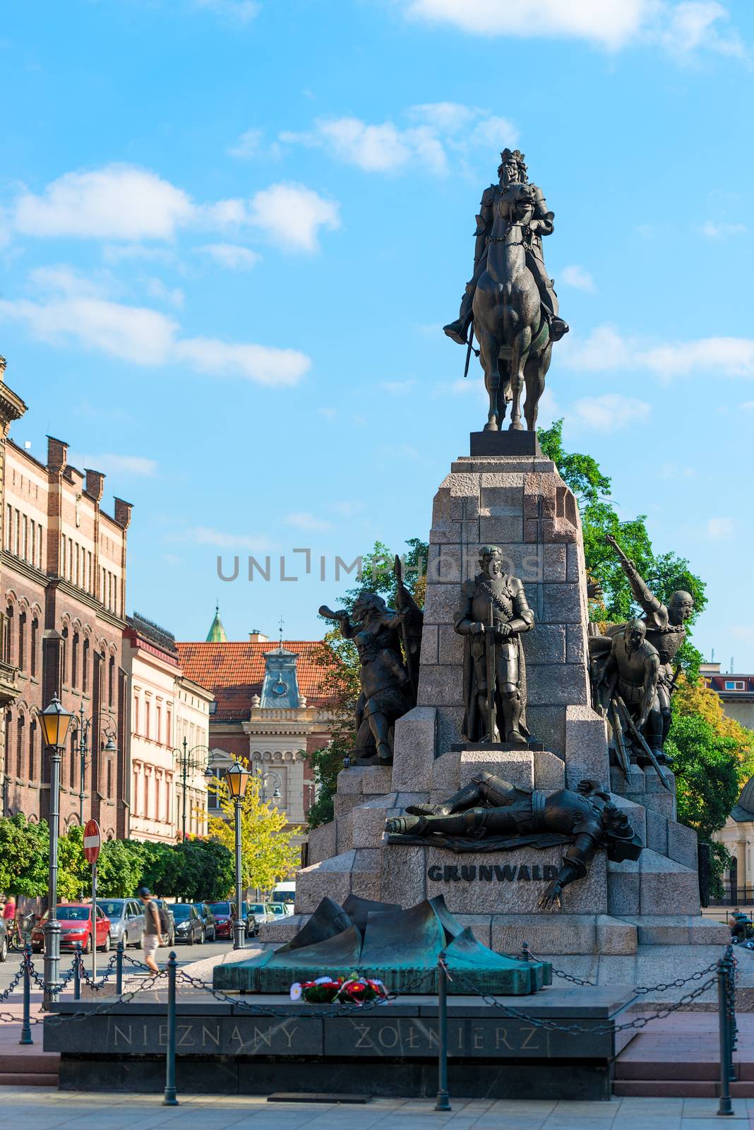 monument in Krakow - Grunwald on horseback by kosmsos111