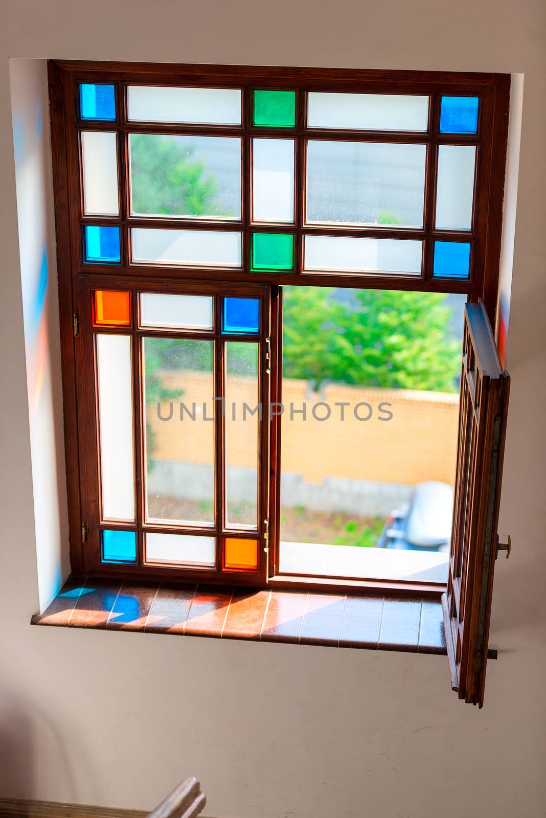 retro glass stained glass color glass simple geometry