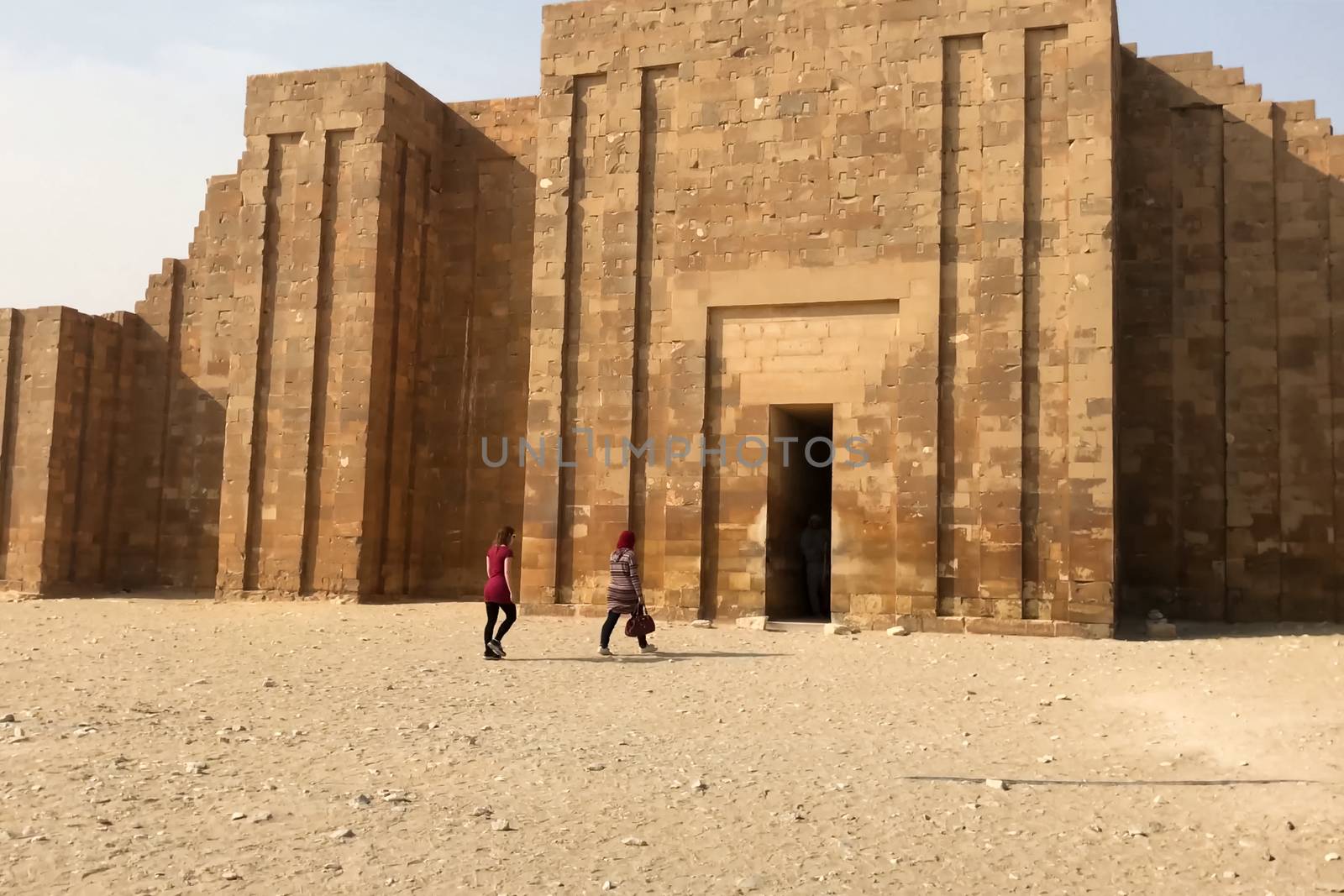 Buildings and columns of ancient Egyptian megaliths. Ancient ruins of Egyptian buildings. by nyrok