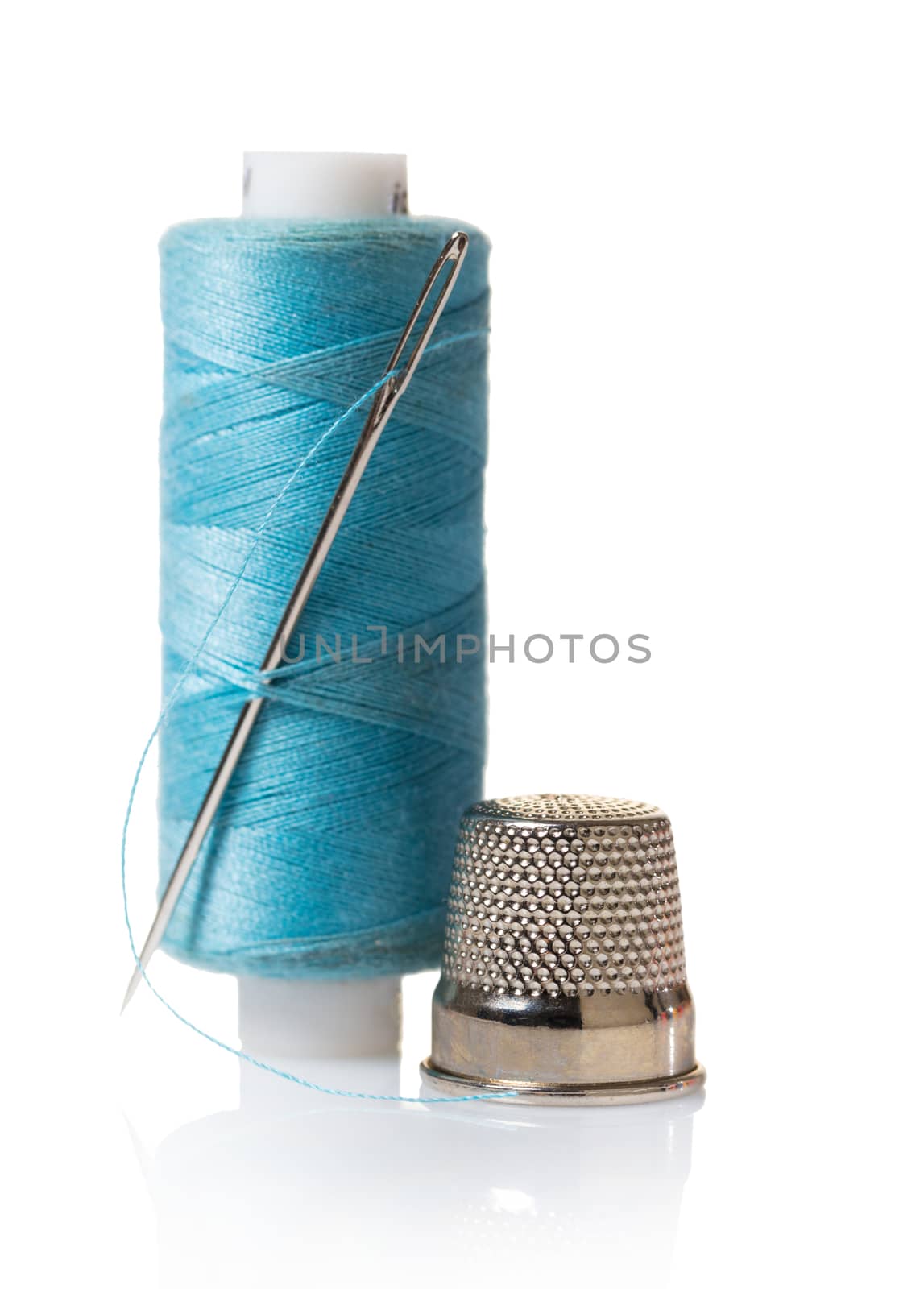 Thread with needle and thimble  by MegaArt