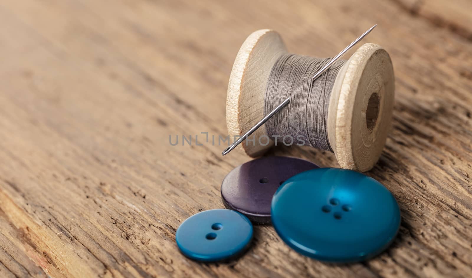 spool of threads and buttons  by MegaArt