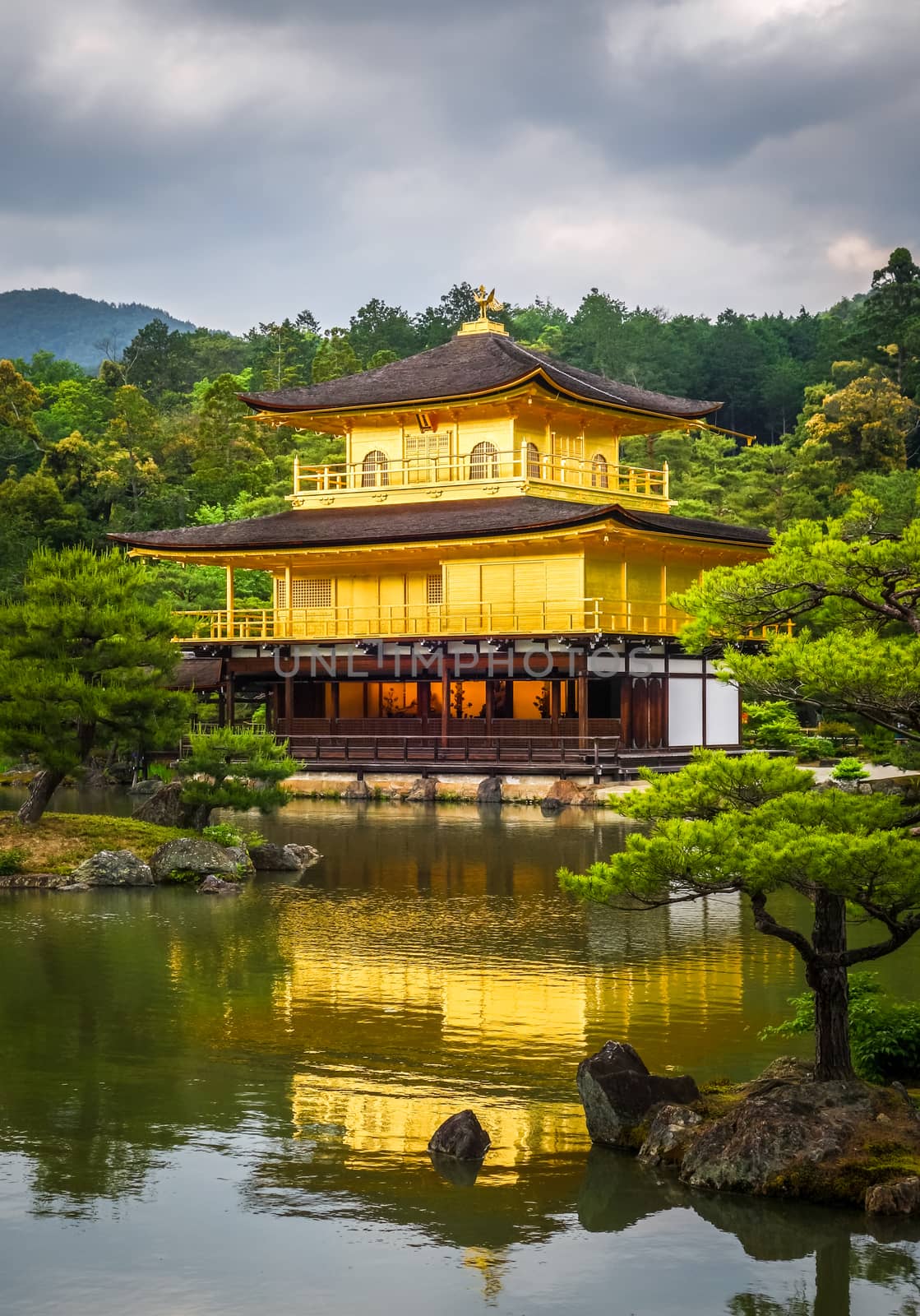 Kinkaku-ji golden temple pavilion in Kyoto, Japan