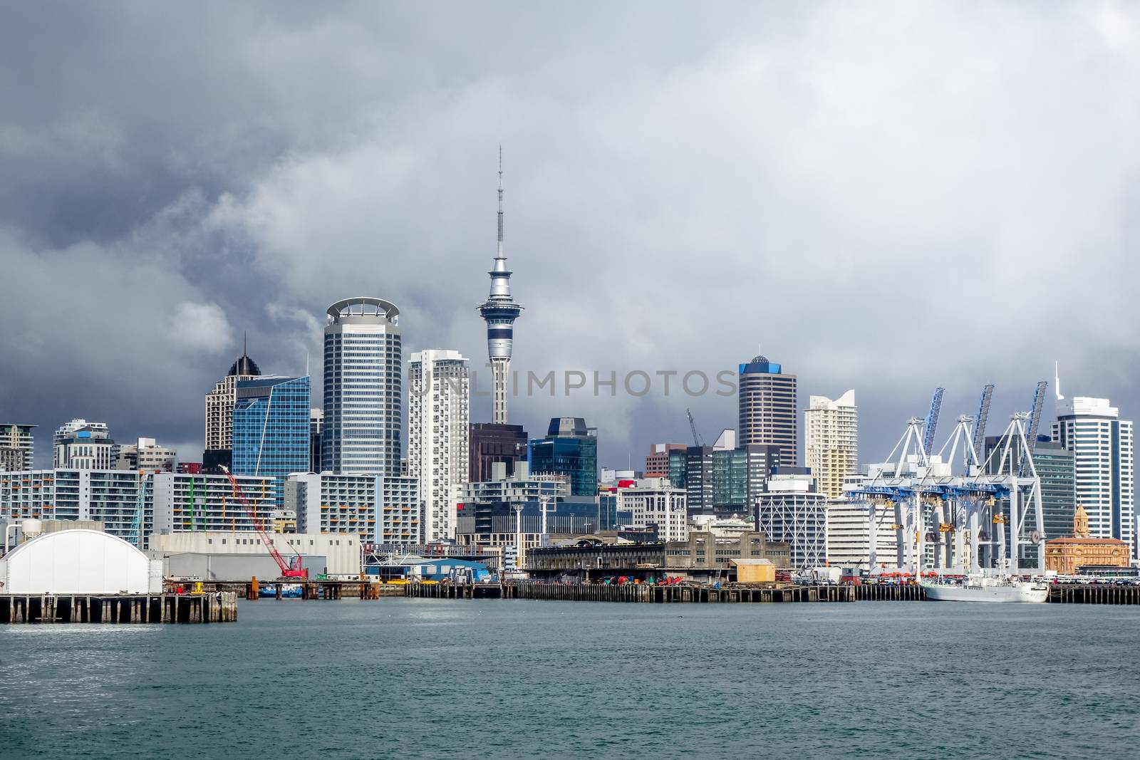 Auckland view from the sea, New Zealand by daboost