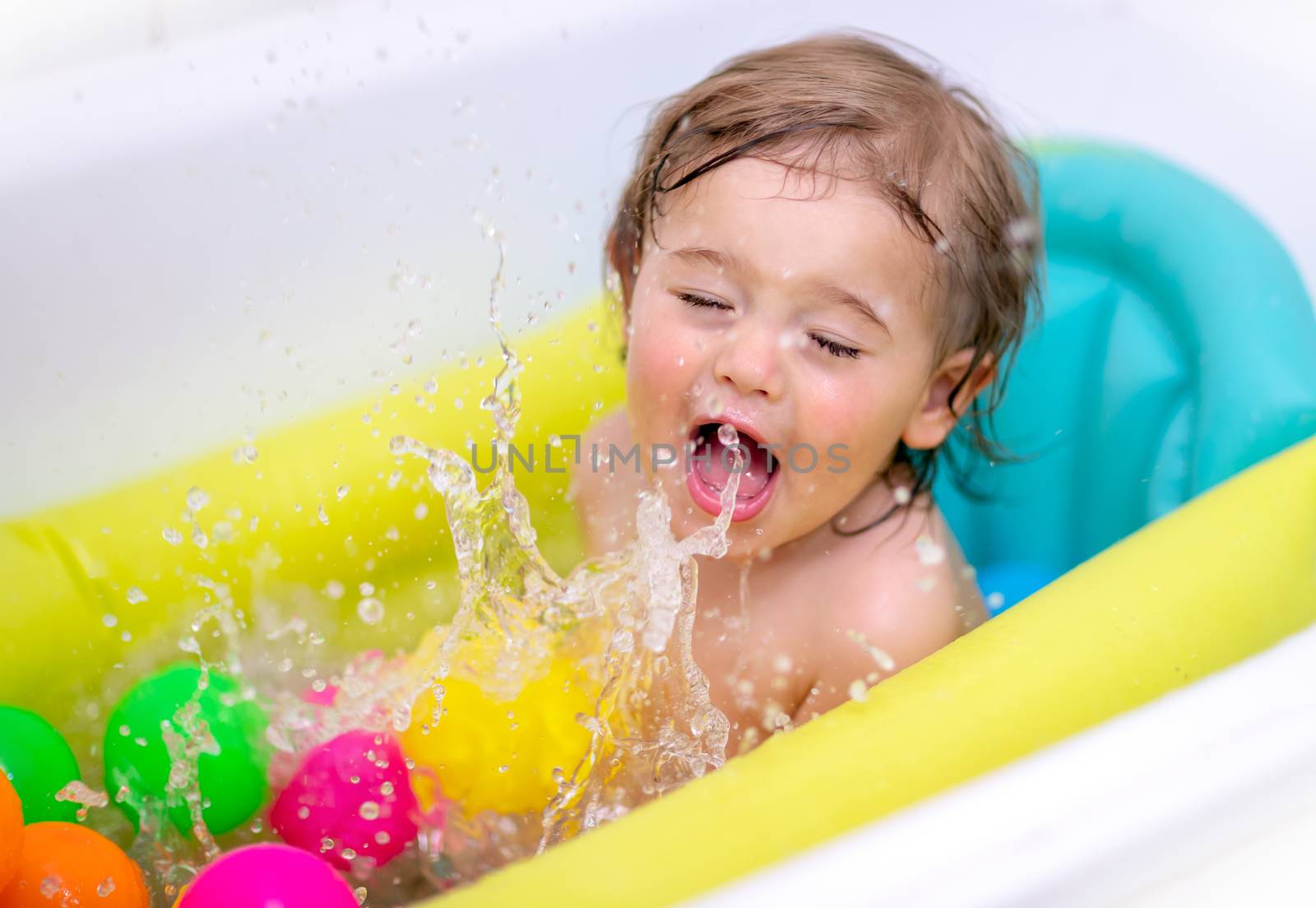 Happy boy bathing  by Anna_Omelchenko