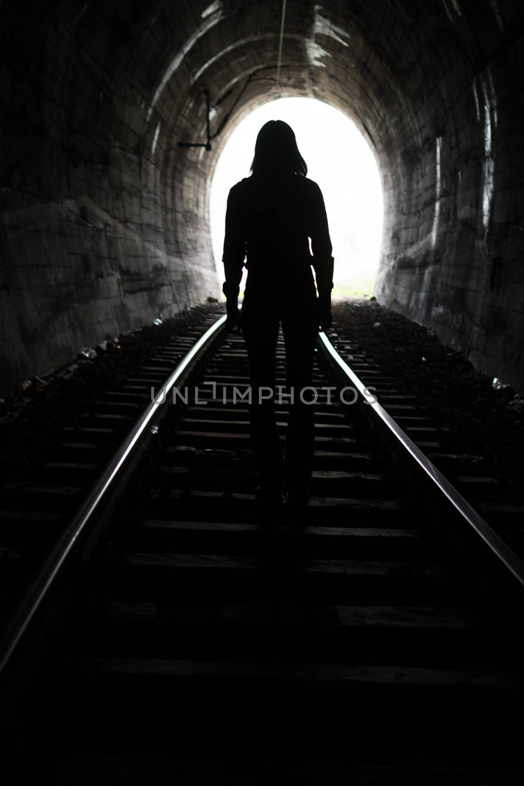 Person At End of Tunnel by adamr