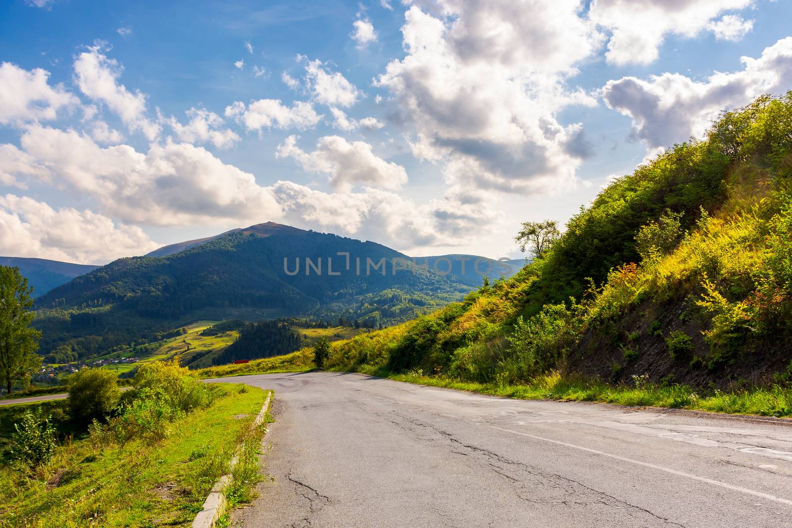 old serpentine road in to the mountains by Pellinni