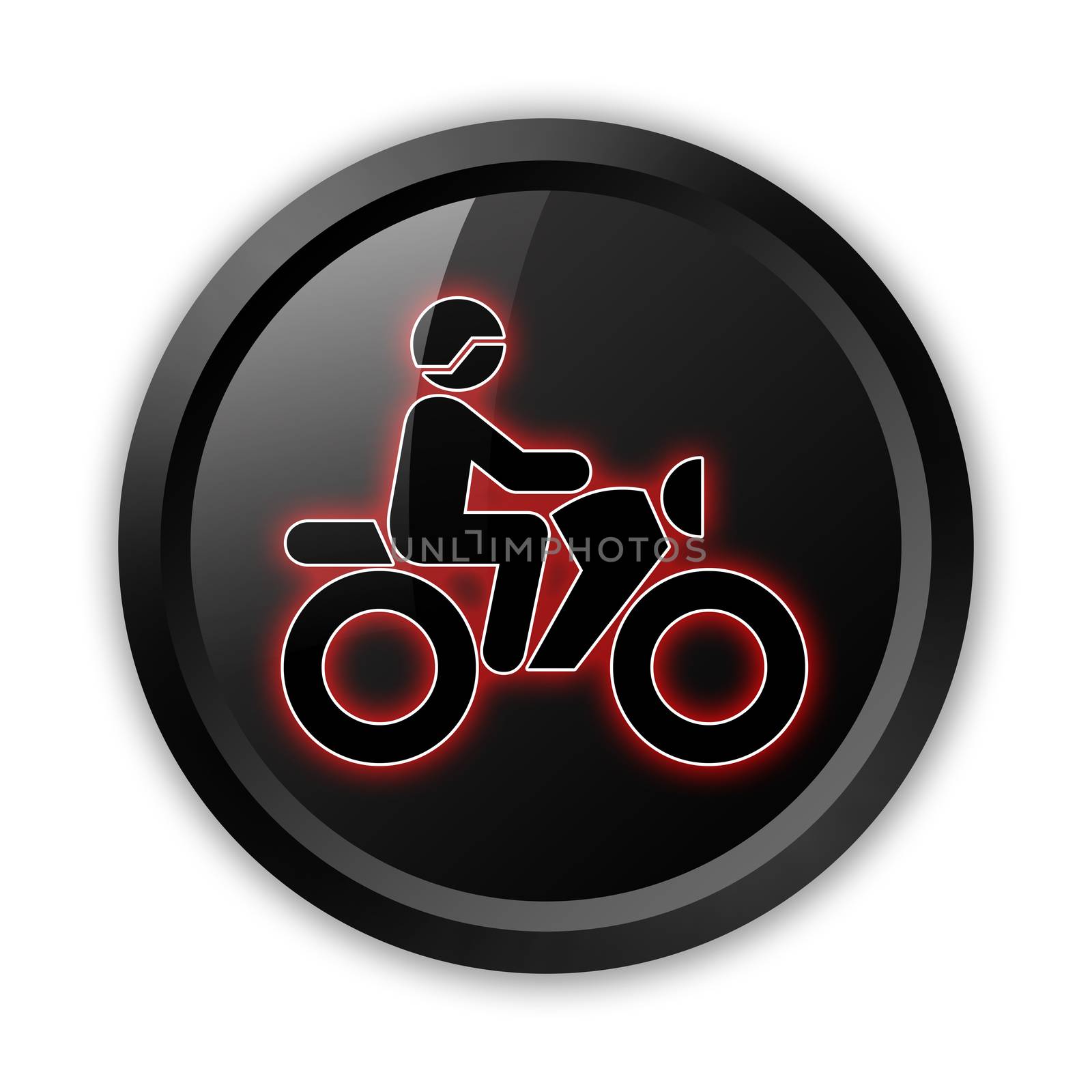 Icon, Button, Pictogram with Motorbike Trail symbol