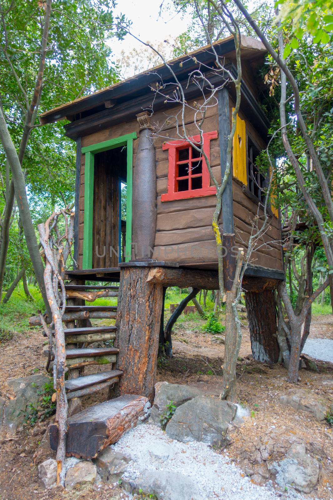 Fantasy tree house for children, playing by asafaric