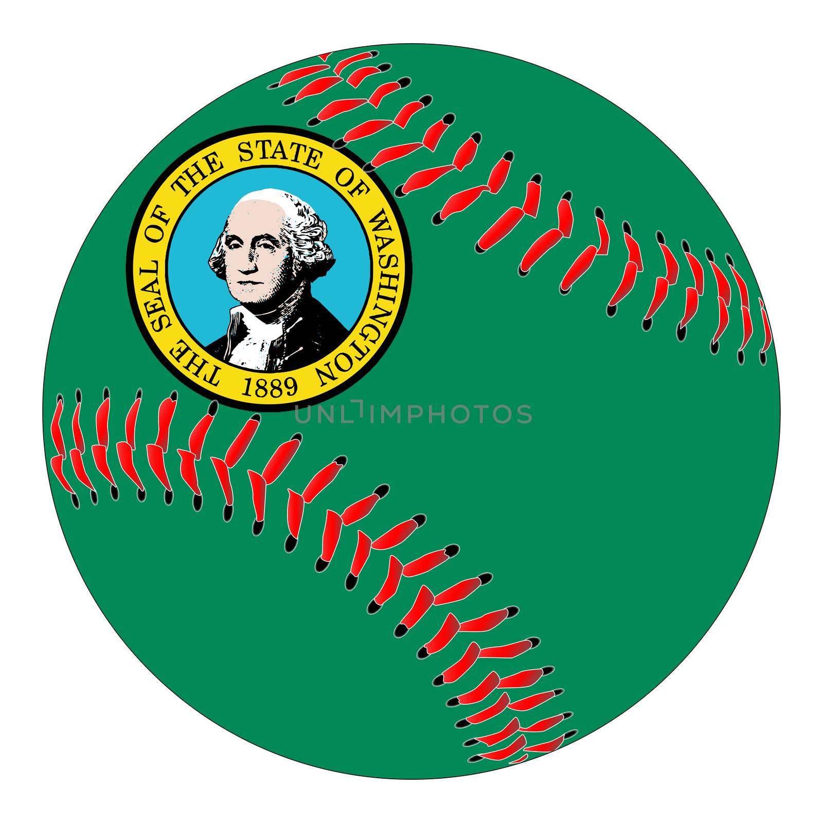 Washington Flag Baseball by Bigalbaloo