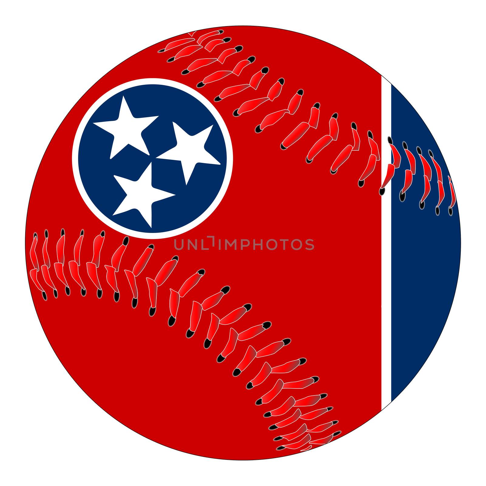 Tennessee Flag Baseball by Bigalbaloo