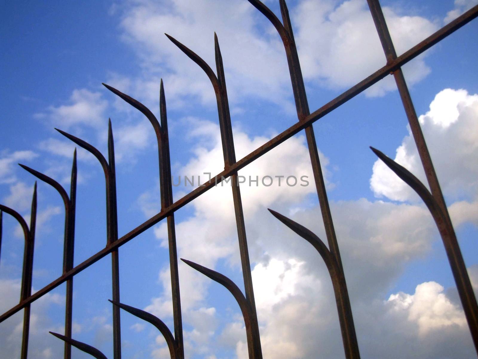 Iron Fence Wall in Prison by e22xua