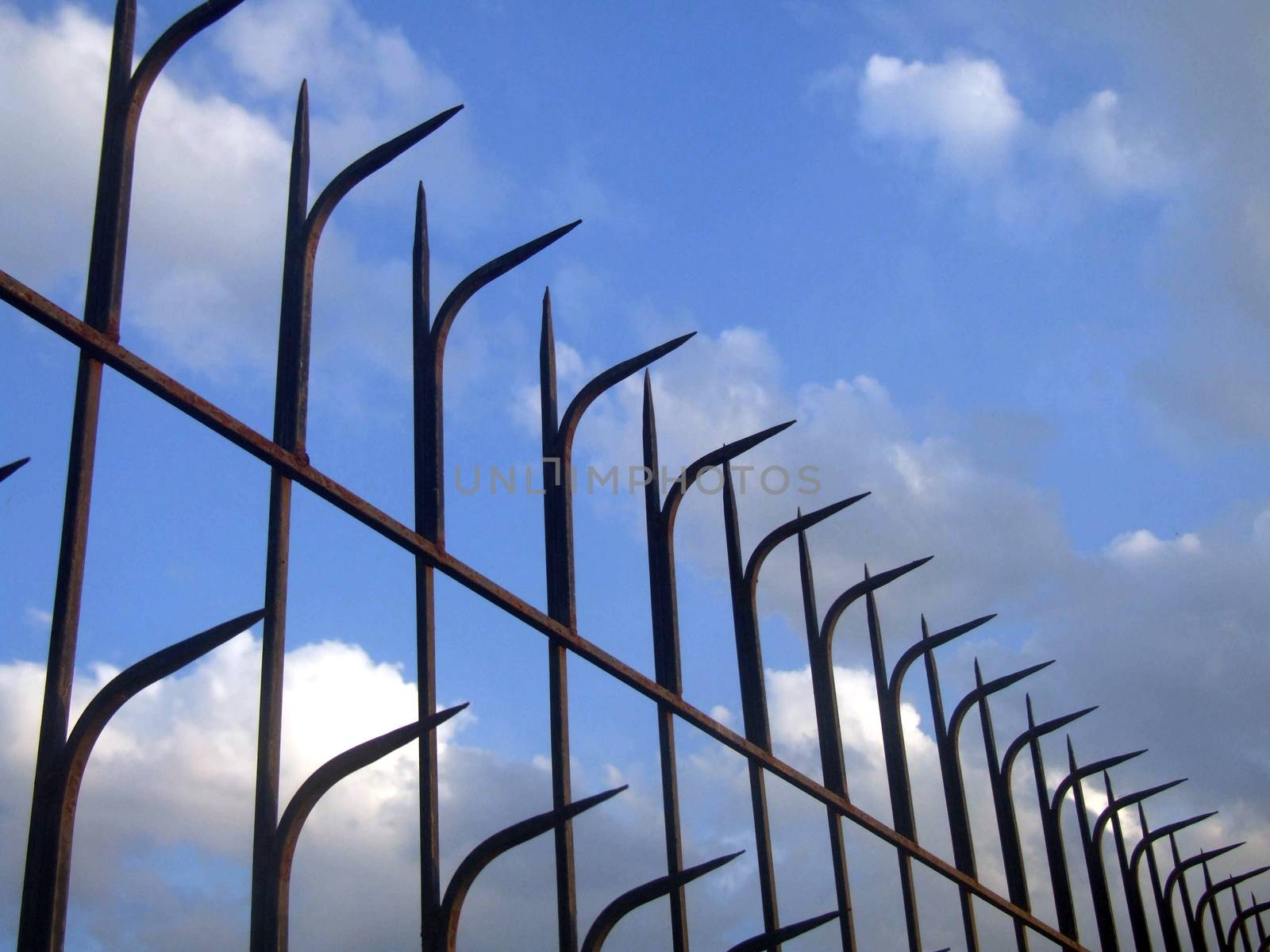 Iron Fence Wall in Prison by e22xua