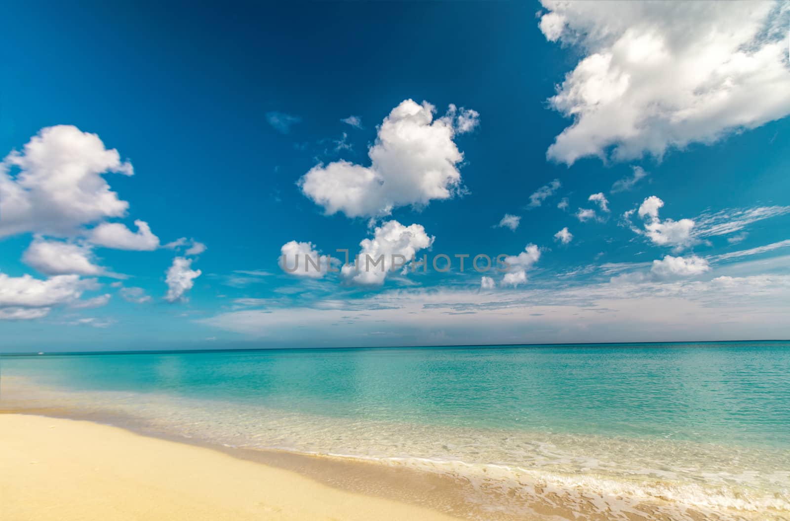 Perfect sandy beach Transparent calm tropical sea