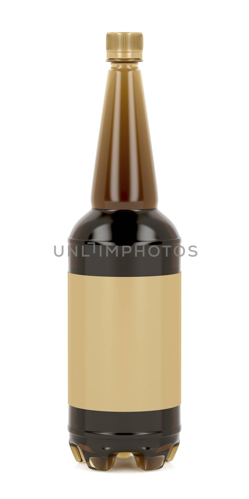 Beer bottle with blank label by magraphics