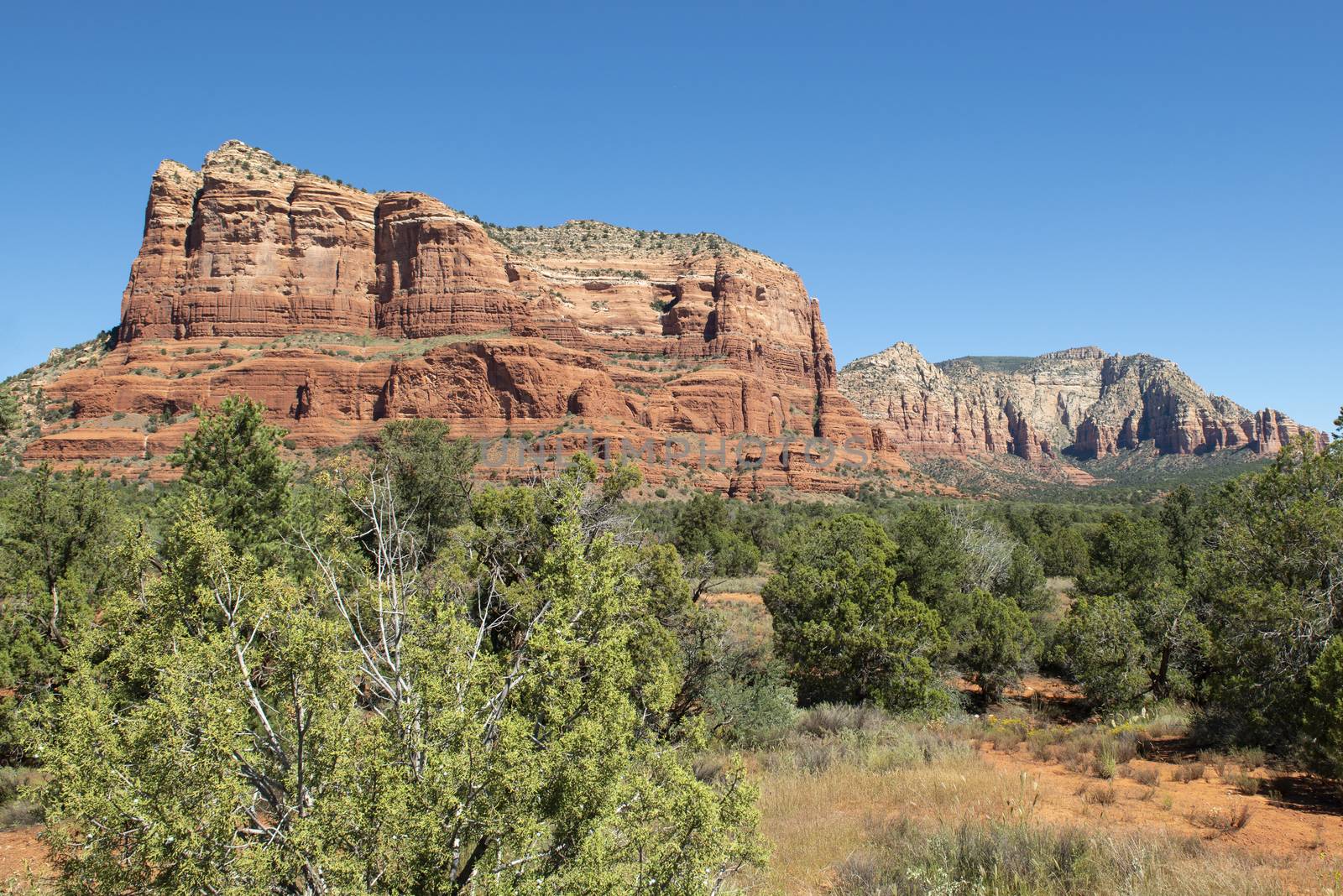 View of Courthouse Butte from Red Rock Scenic Byway in Sedona, A by Njean