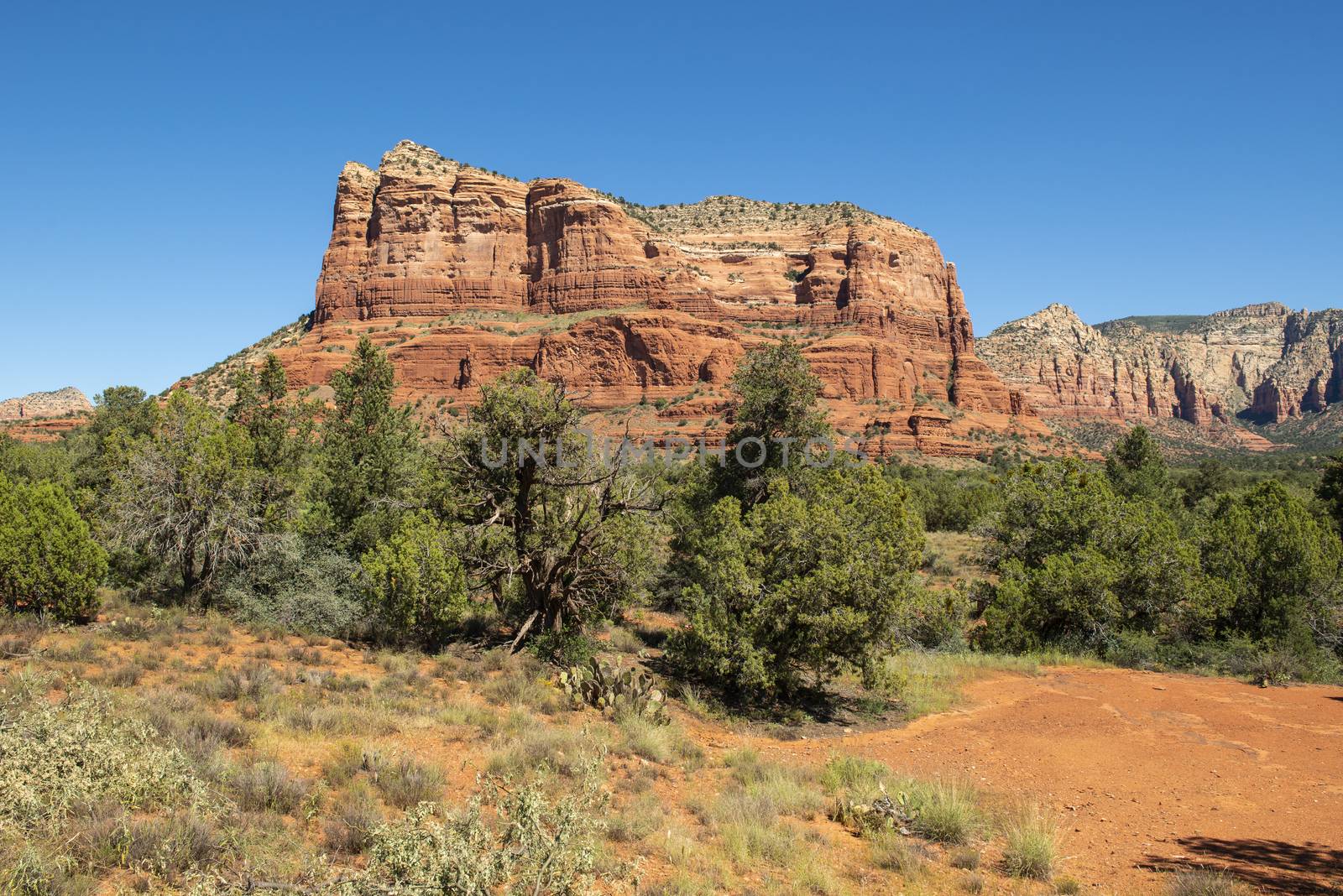 View of Courthouse Butte from Red Rock Scenic Byway in Sedona, A by Njean