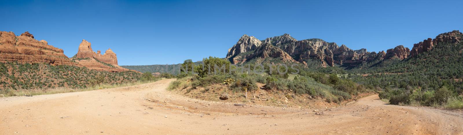 Panorama view from Schnebly Hill Road in Sedona, Arizona