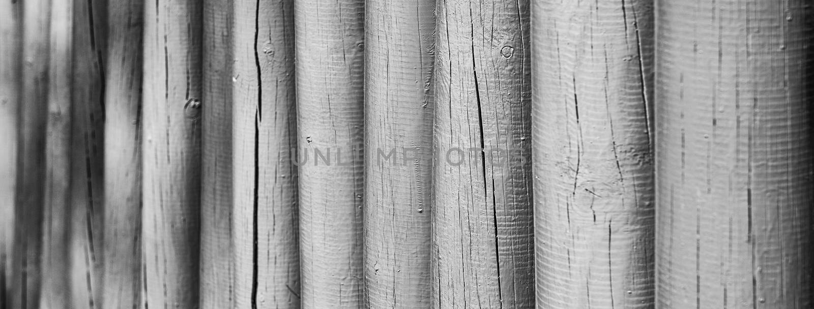 Closeup of a wooden fence with selective focus by marcorubino